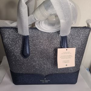 Kate spade blue glitter handbag